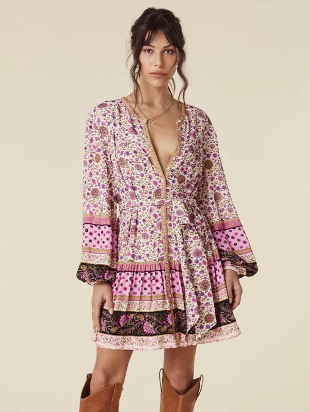 Spell Lady Untamed Tunic Mini Dress Women's Size Medium